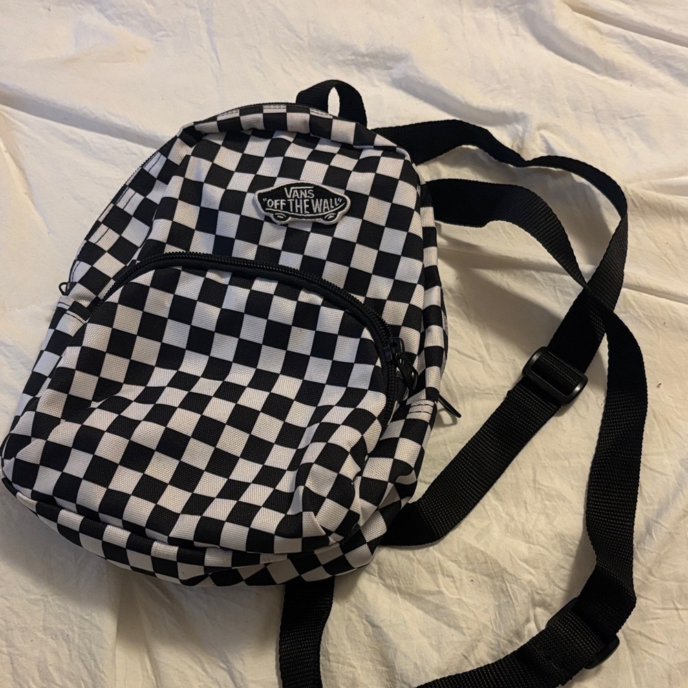 Vans Black and White Checkered Backpack